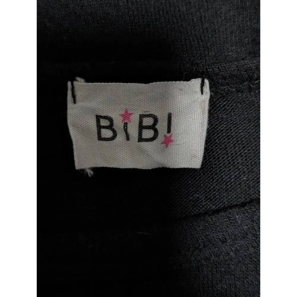 BIBI Colorblock Ruffle Balloon Sleeve Lightweight Pullover Sweater Top Large - Picture 4 of 5